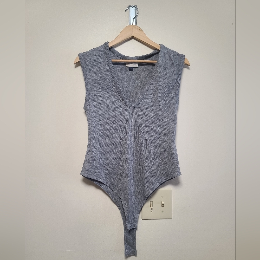 Universal Thread grey ribbed bodysuit size l